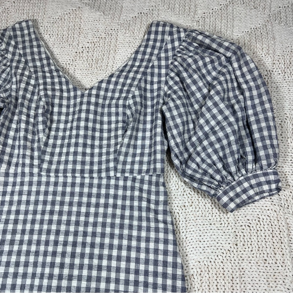 Urban Outfitters UO Lena Gingham Puff Sleeve Mini Dress - Picture 4 of 13